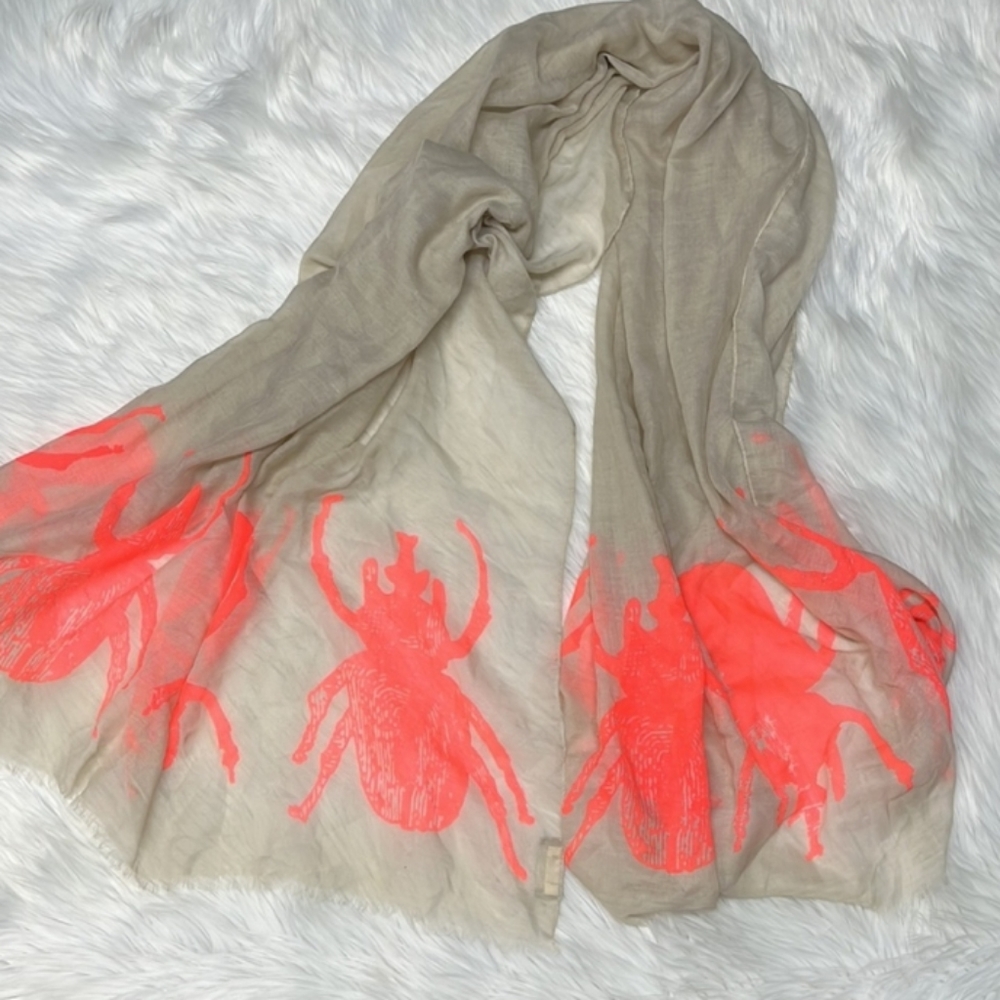 India Hicks Sand & Neon Orange Siren Beetle Scarf